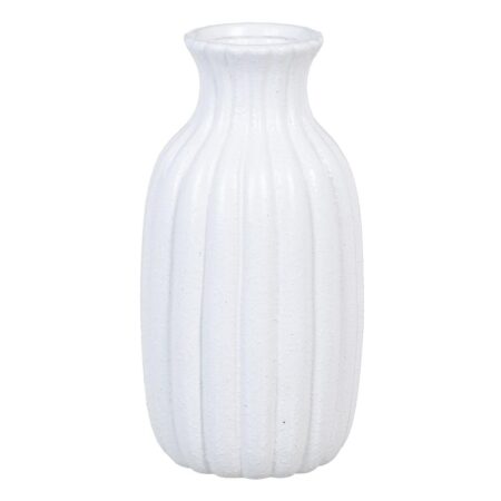 Vase 16,5 x 16,5 x 32 cm Keramik Hvid