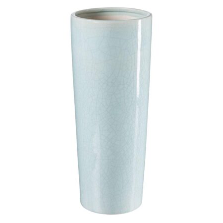 Vase 16,5 x 16,5 x 40,5 cm Keramik Turkisblå