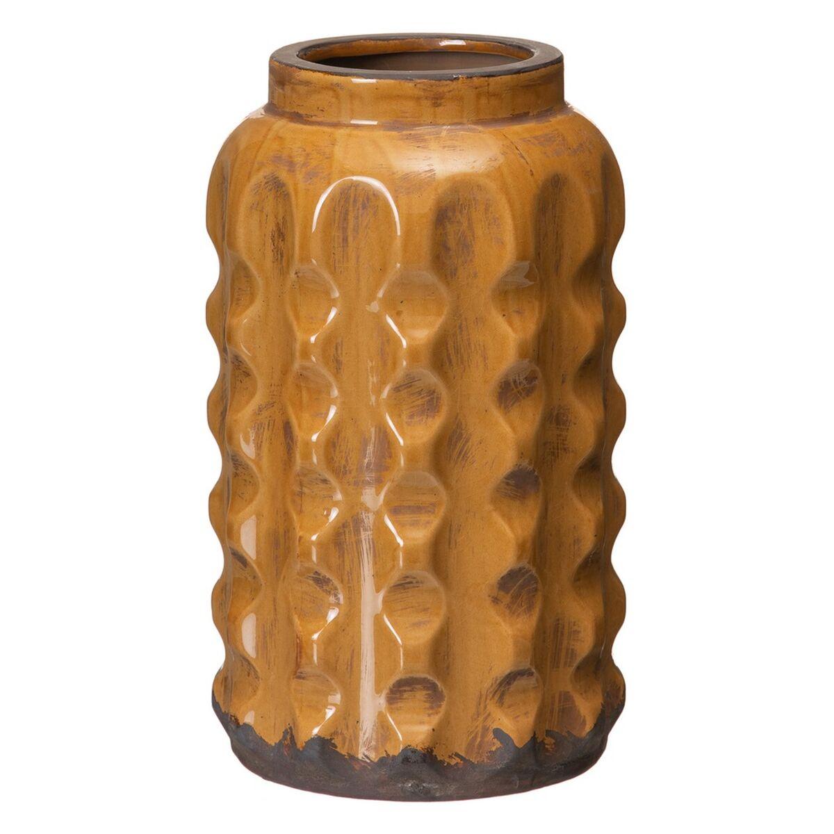 Vase 17 x 17 x 29 cm Keramik Sennep Vase 17 x 17 x 29 cm Keramik Sennep