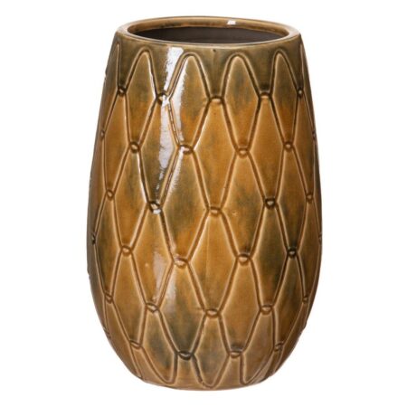 Vase 18 x 18 x 27,5 cm Keramik Sennep