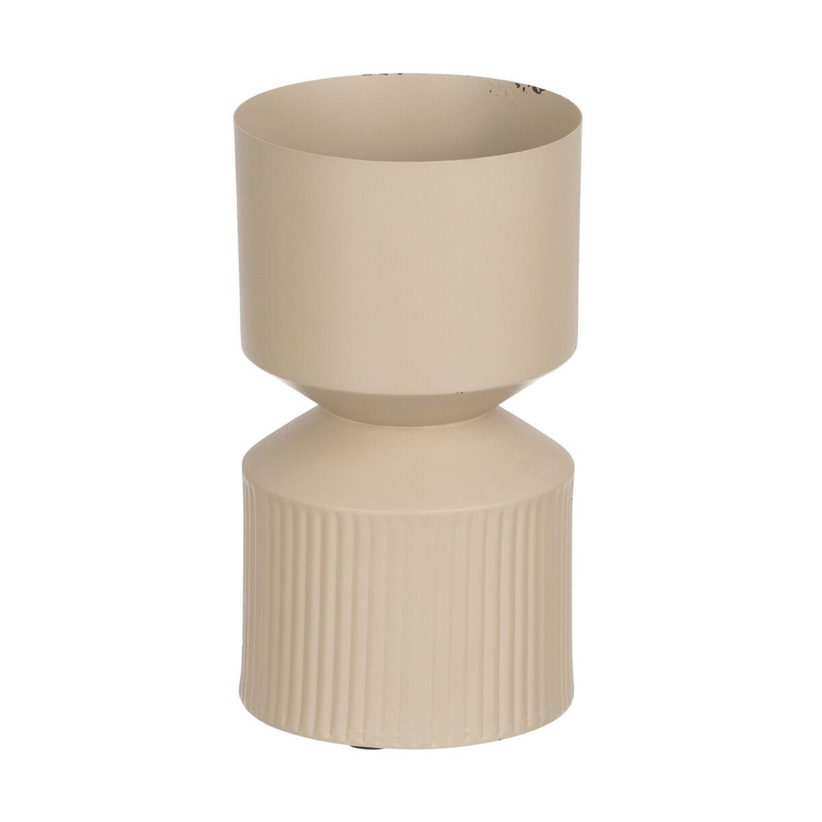 Vase 18 x 18 x 31 cm Flødefarvet Jern Vase 18 x 18 x 31 cm Flødefarvet Jern