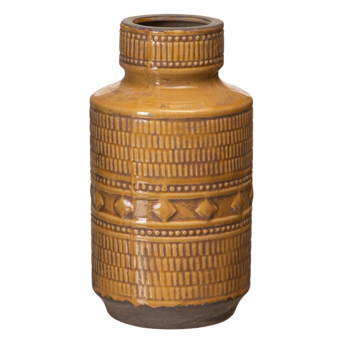 Vase 18 x 18 x 32,5 cm Keramik Sennep Vase 18 x 18 x 32,5 cm Keramik Sennep