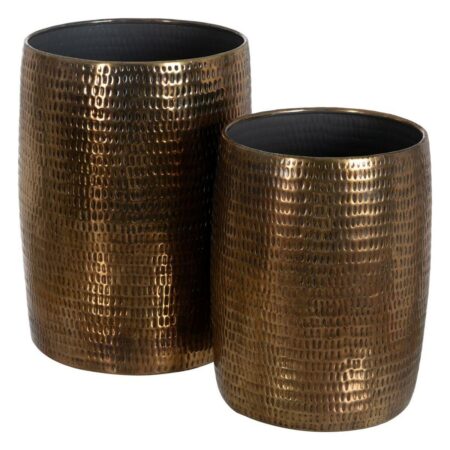 Vase 2 Dele Bronze Gylden Aluminium 35,5 x 35,5 x 50 cm
