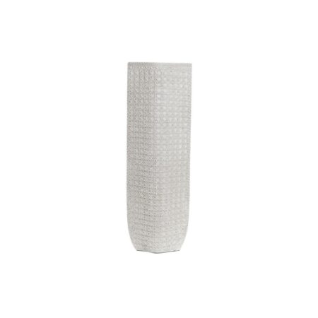 Vase 20 x 12 x 58 cm Hvid Harpiks Moderne