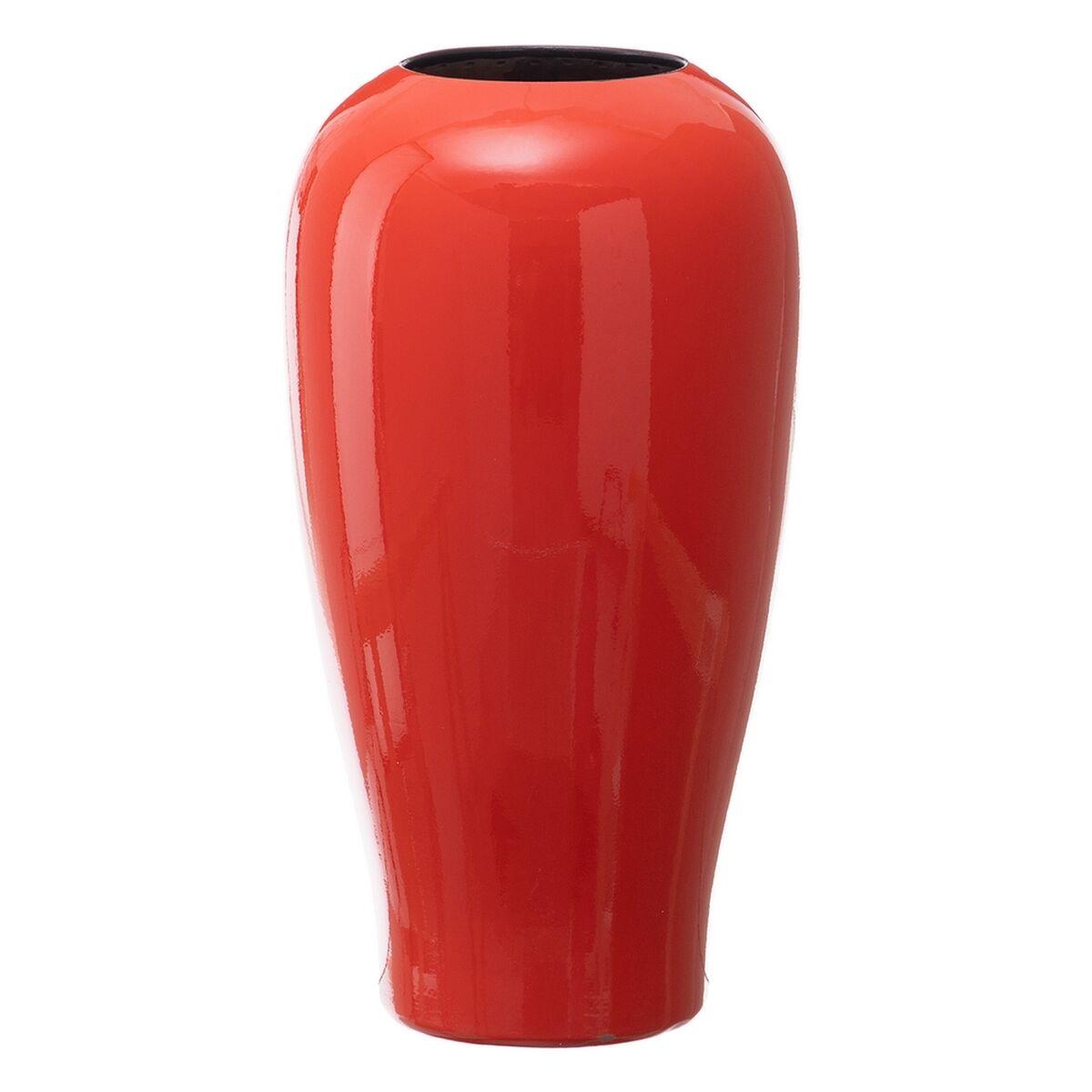 Vase 21,5 x 21,5 x 41 cm Keramik Orange Vase 21,5 x 21,5 x 41 cm Keramik Orange