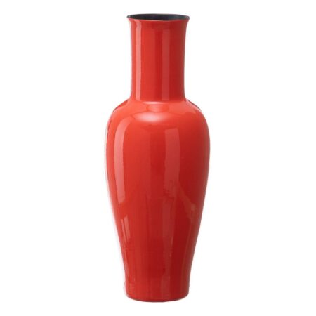 Vase 21,5 x 21,5 x 52,5 cm Keramik Orange