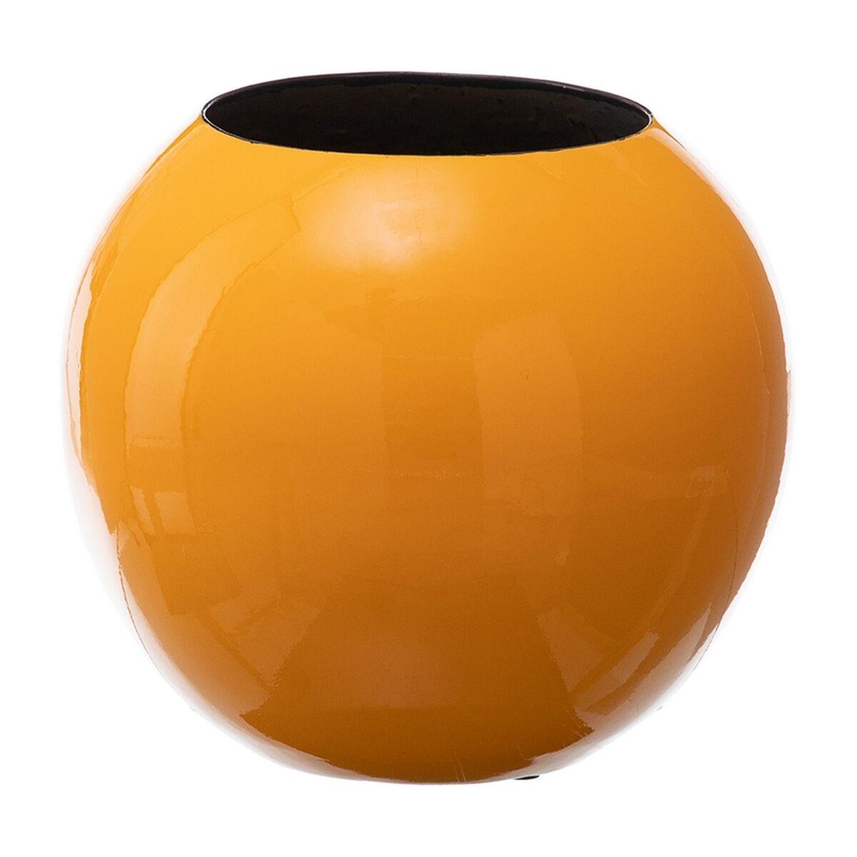 Vase 24,5 x 24,5 x 20 cm Keramik Gul Vase 24,5 x 24,5 x 20 cm Keramik Gul