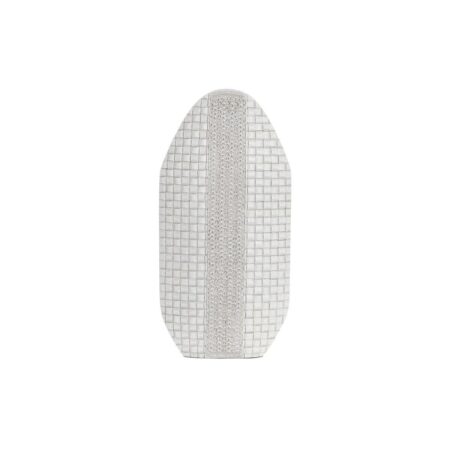 Vase 25 x 10 x 51 cm Hvid Harpiks Moderne