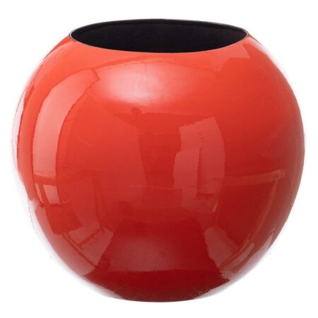 Vase 27 x 27 x 23 cm Keramik Orange