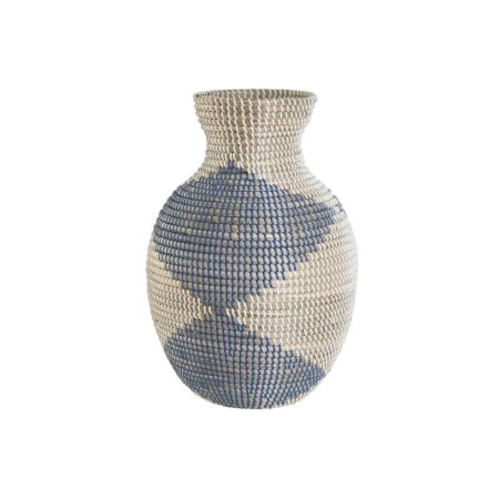 Vase 31 x 31 x 50 cm Natur Blå Havgræs Middelhavet