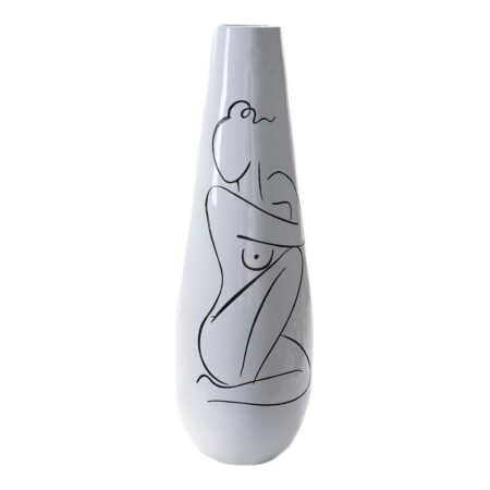 Vase - Abstrakt, hvid harpiks, moderne 31,5 × 31,5 × 95,5 cm