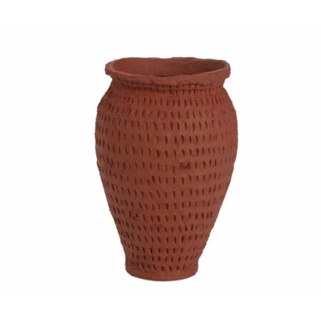 Vase Alexandra House Living Argile Terrakotta Bomuld Papmaché 15 x 25 x 15 cm