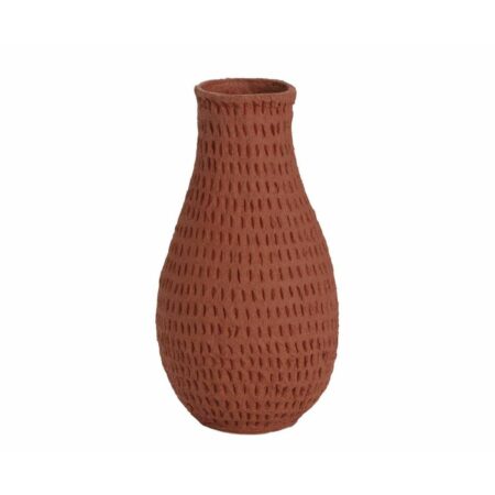 Vase Alexandra House Living Argile Terrakotta Bomuld Papmaché 8 x 26 x 8 cm