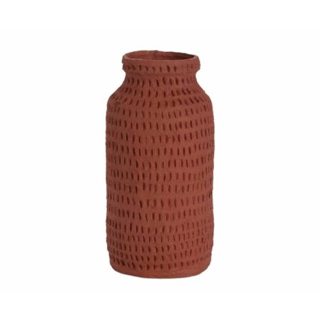 Vase Alexandra House Living Argile Terrakotta Bomuld Papmaché 9 x 25 x 9 cm