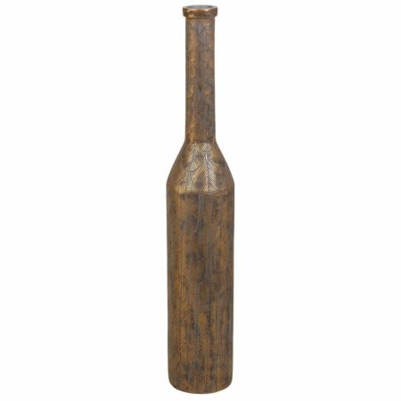 Vase Alexandra House Living Grå Gylden Polyesterharpisk 17 x 100 x 17 cm