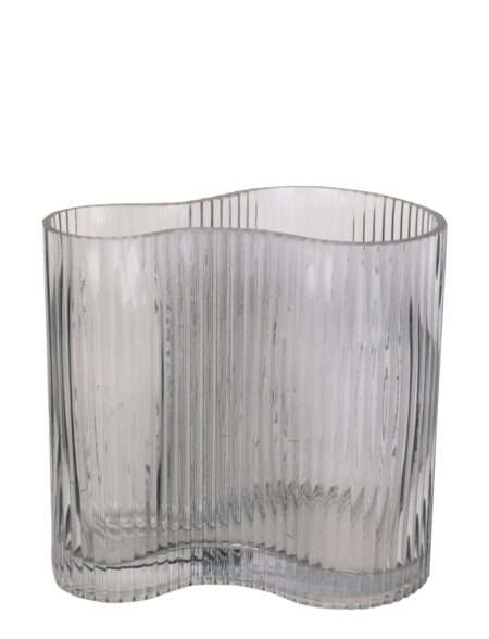 Vase Allure Wave Present Time Grey