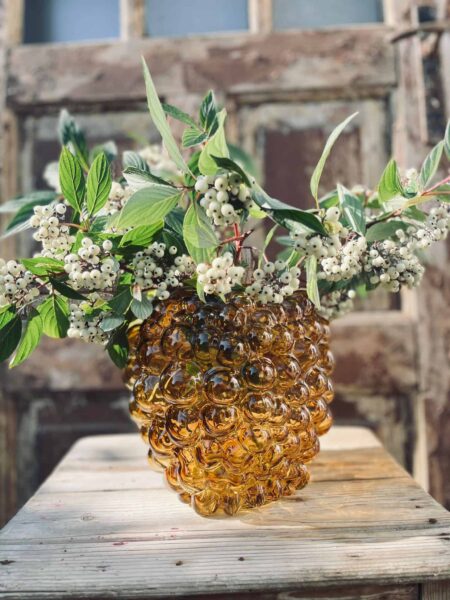 Vase Amber Dots Materiale: glas