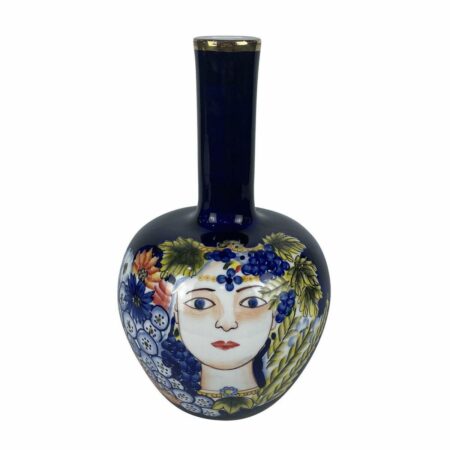 Vase Ansigt Porcelæn Blå Multifarvet 17 x 17 x 30 cm