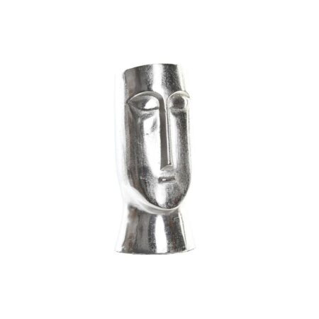 Vase Ansigt Sølvfarvet Aluminium Moderne (17 x 16 x 36 cm)