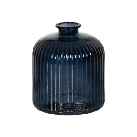 Vase Blå genbrugsglas 15 x 15 x 18 cm