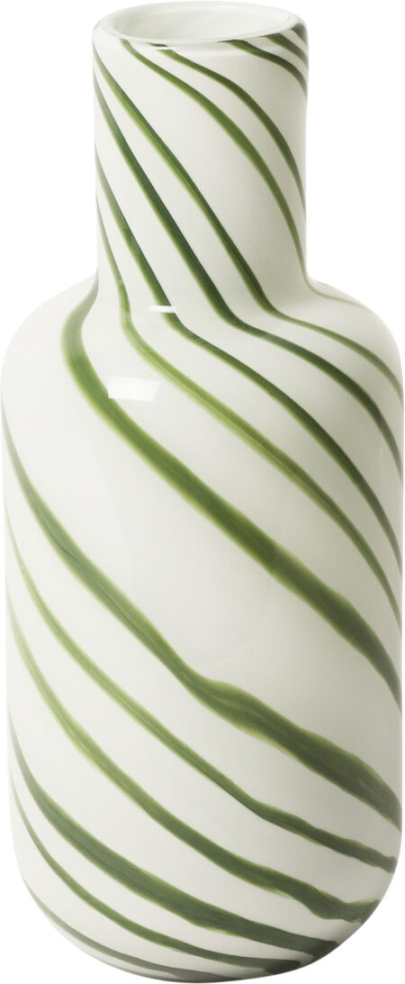 Vase, Bolsje, Grøn, 28,5xø12 cm