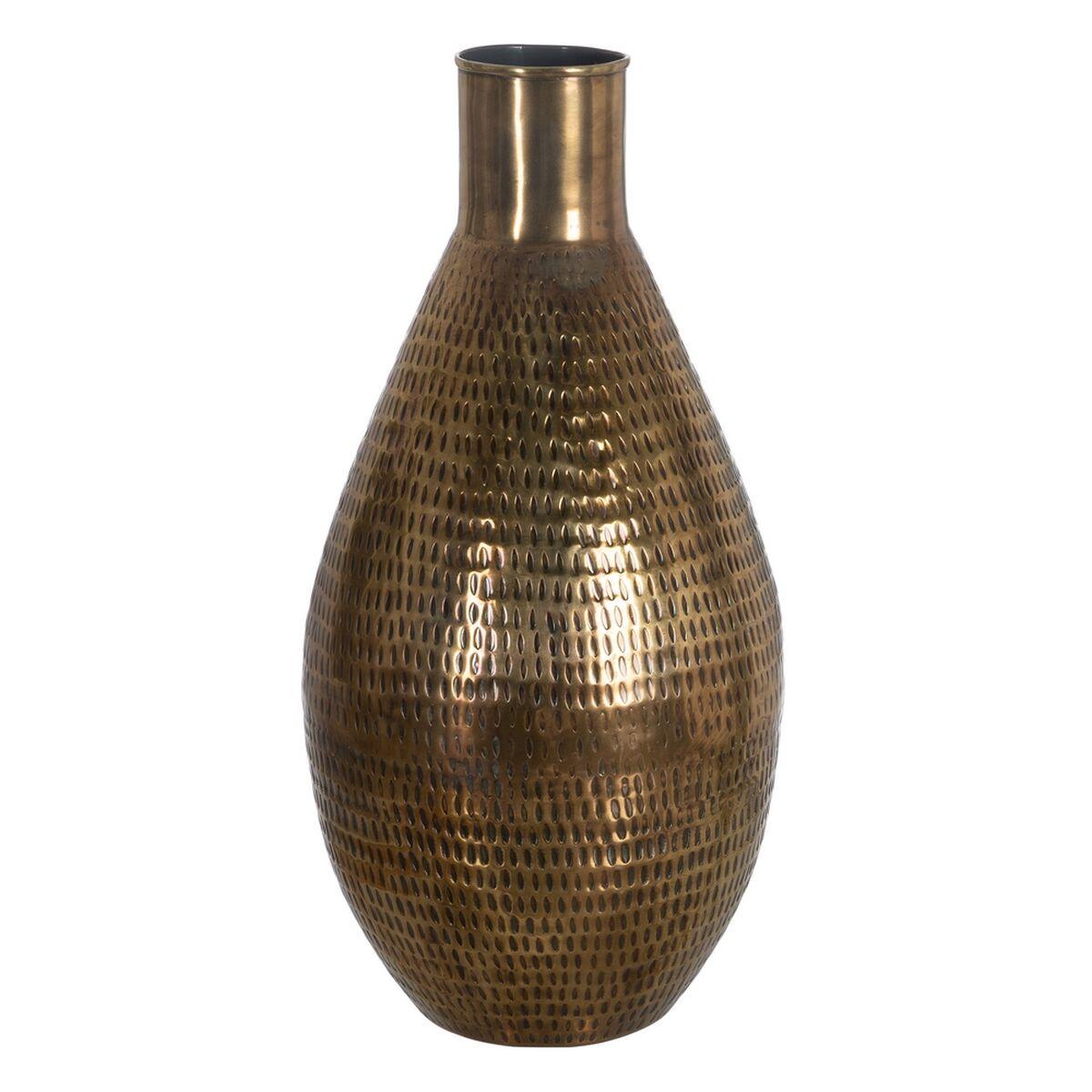 Vase Bronze Gylden Aluminium 32 x 32 x 62,5 cm Vase Bronze Gylden Aluminium 32 x 32 x 62,5 cm