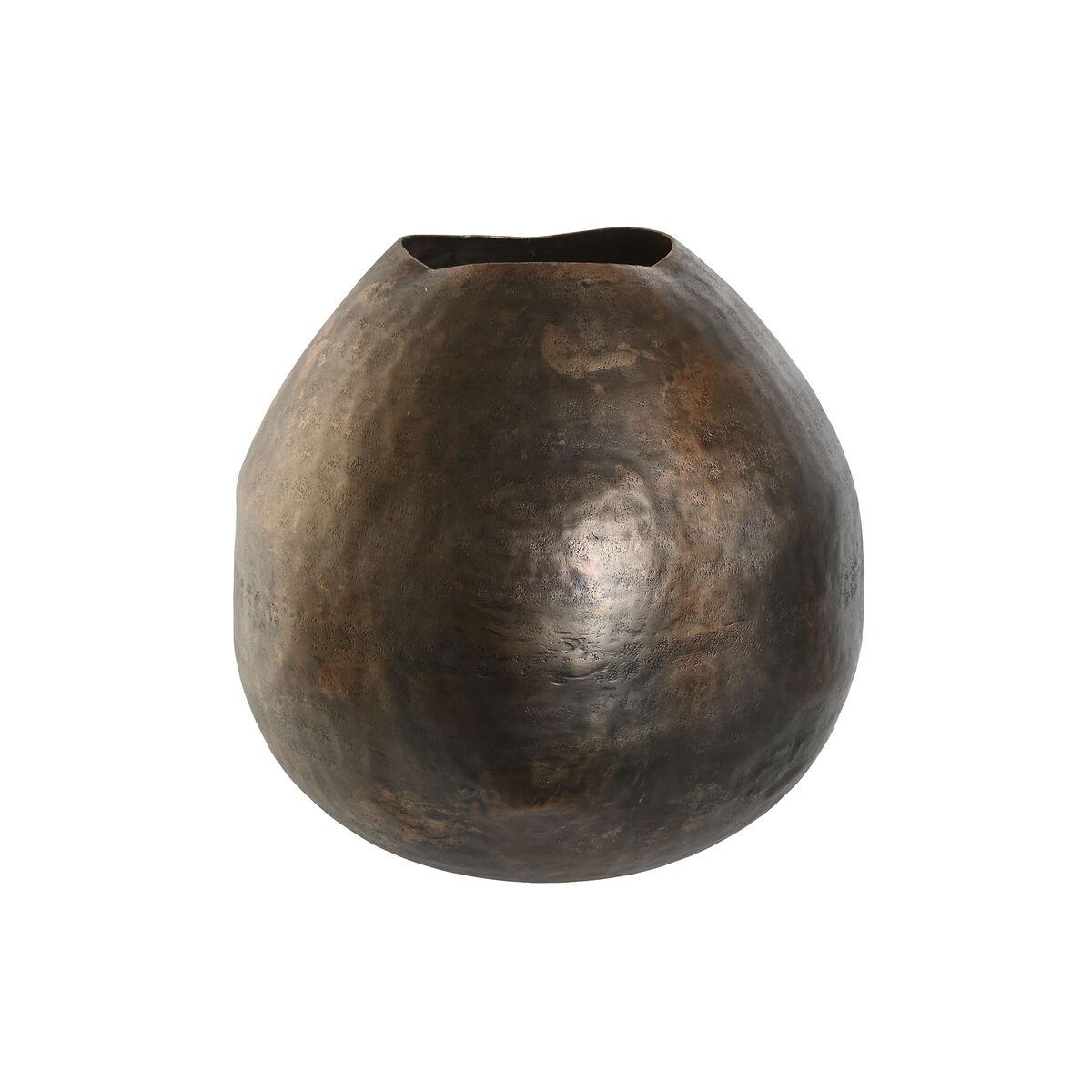 Vase Bronze Gylden Aluminium Ældet overflade 34 x 33 x 33 cm Vase Bronze Gylden Aluminium Ældet overflade 34 x 33 x 33 cm