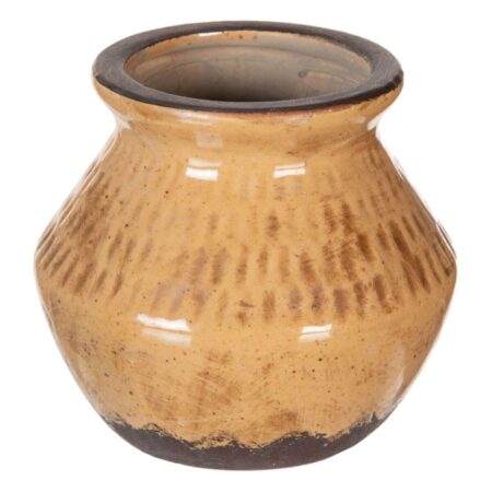 Vase Brun Keramik 13 x 13 x 11,5 cm