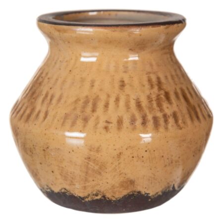 Vase Brun Keramik 15,5 x 15,5 x 15 cm