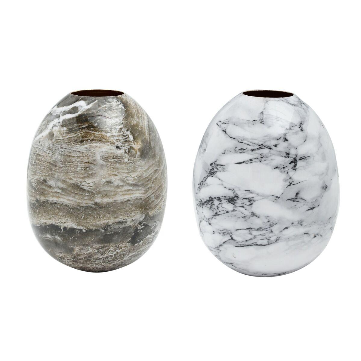 Vase DKD Home Decor Metal Brun Hvid Marmor Moderne (13 x 13 x 16 cm) (2 enheder) Vase DKD Home Decor Metal Brun Hvid Marmor Moderne (13 x 13 x 16 cm) (2 enheder)