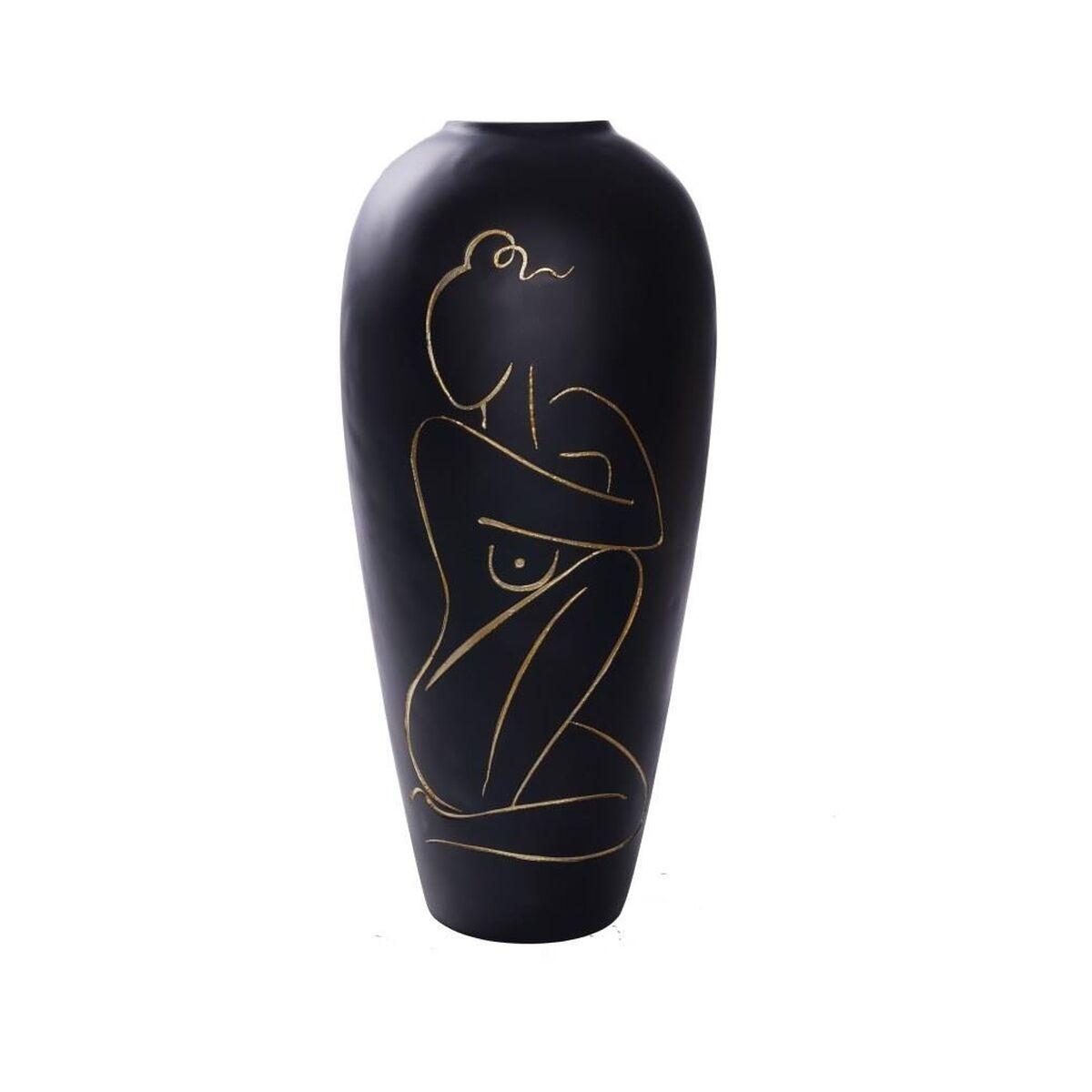 Vase Dame Sort Harpiks Moderne (34 x 34 x 73,5 cm) Vase Dame Sort Harpiks Moderne (34 x 34 x 73,5 cm)