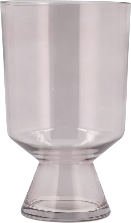 Vase Drum D15 x 24 cm Lyserød Glas