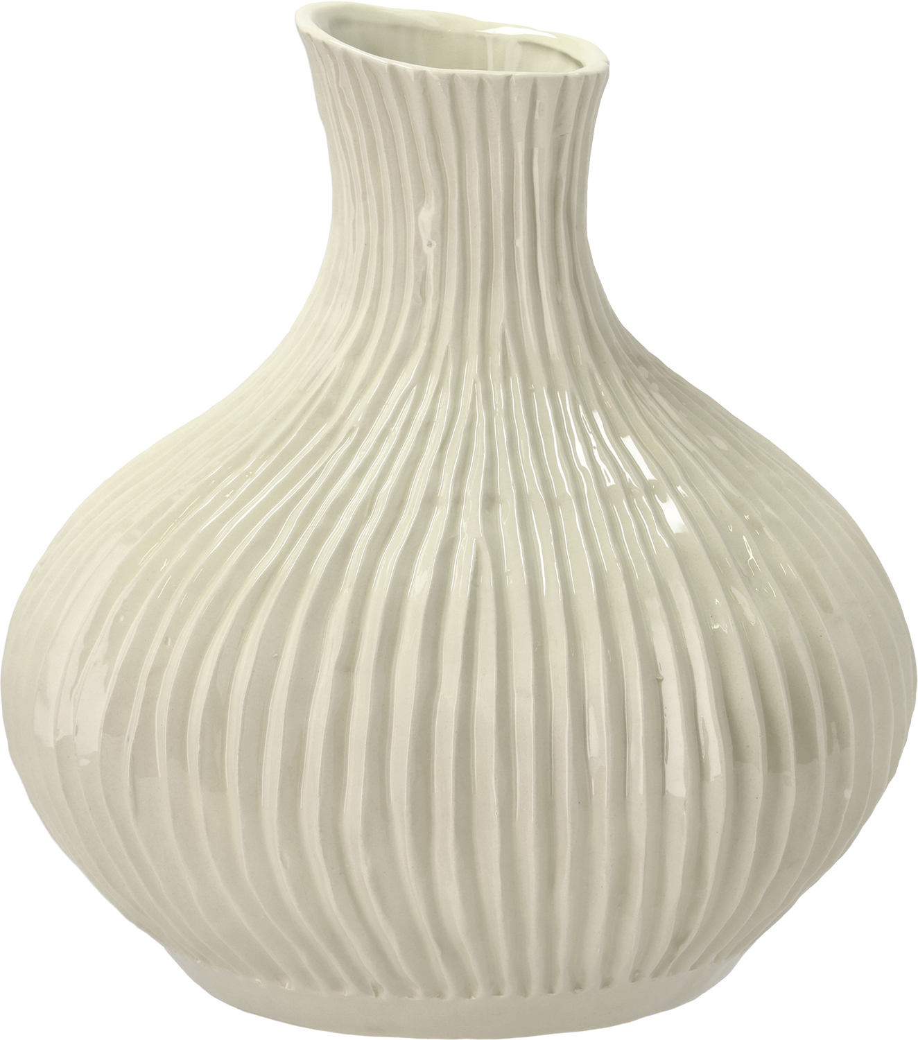 Vase Eik 27 x 28 cm Creme Stentøj Vase Eik 27 x 28 cm Creme Stentøj