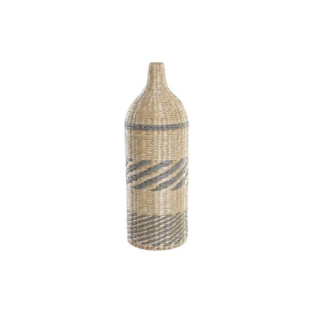 Vase Fiber Natur Grå (20 x 20 x 60 cm)