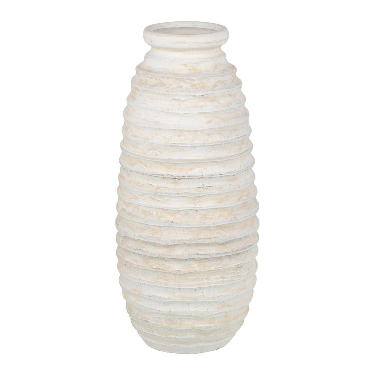 Vase Flødefarvet Keramik 24 x 24 x 60 cm Vase Flødefarvet Keramik 24 x 24 x 60 cm