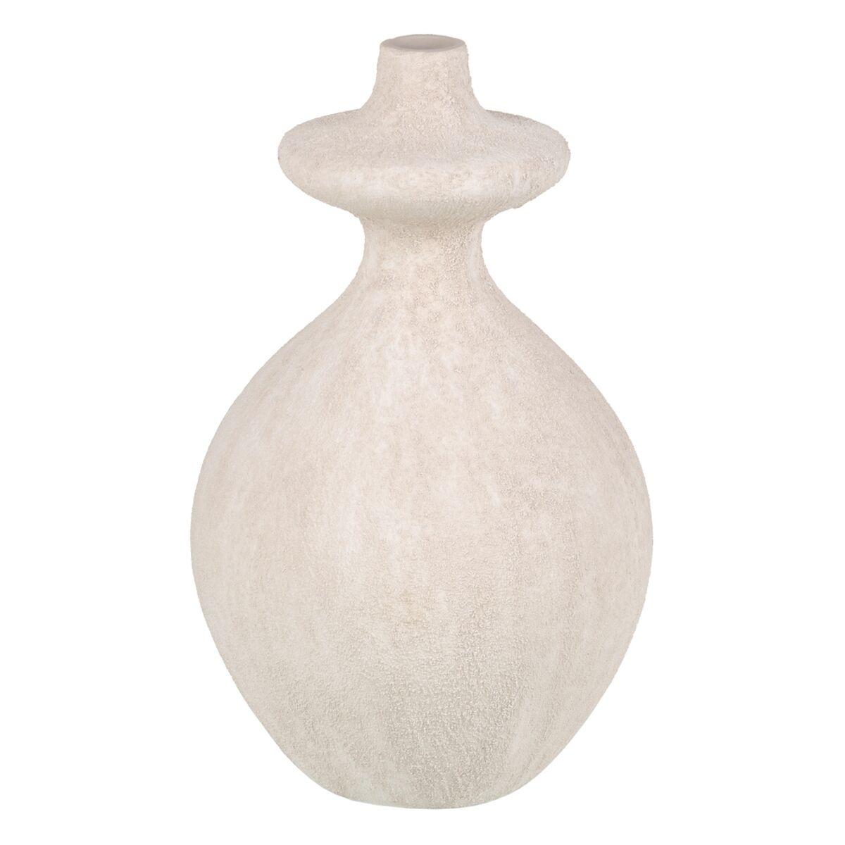 Vase Flødefarvet Keramik Sand 21 x 21 x 38 cm Vase Flødefarvet Keramik Sand 21 x 21 x 38 cm