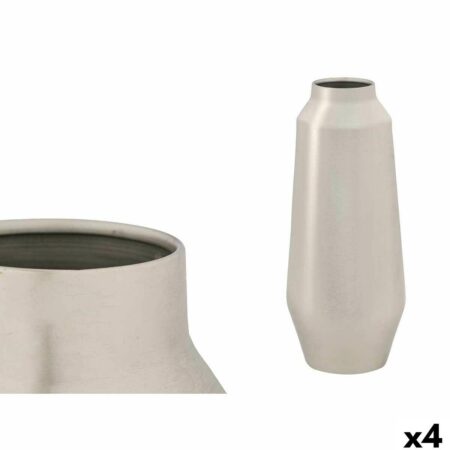 Vase GiftDecor 10216-SS Sølvfarvet Jern 18 x 40 x 18 cm (4 enheder)