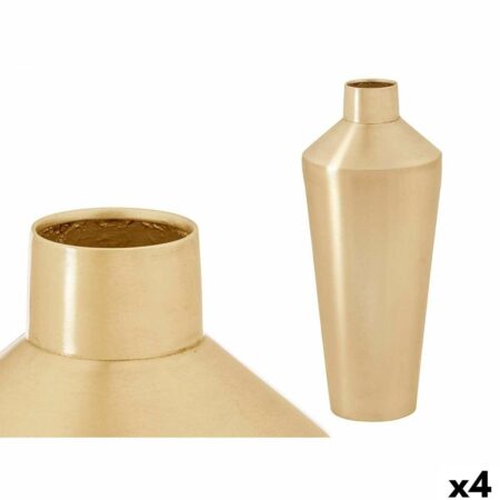 Vase GiftDecor 10219-SG Gylden Jern 16 x 40 x 16 cm (4 enheder)