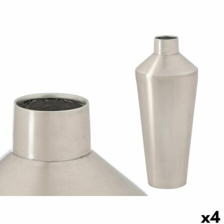 Vase GiftDecor 10219-SS Sølvfarvet Jern 16 x 40 x 16 cm (4 enheder)