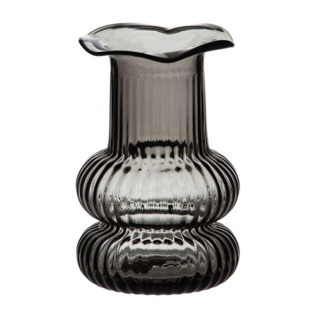 Vase Grå Glas 11,8 x 11,8 x 19 cm