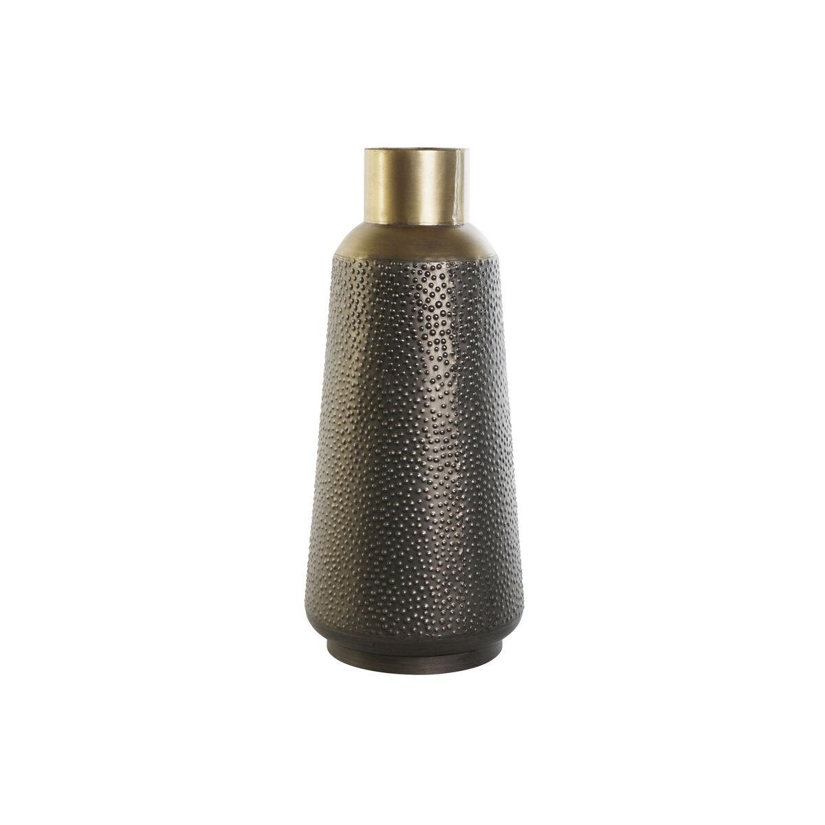 Vase Grå Gylden Mørkegrå Metal Moderne 25 x 25 x 56,5 cm Vase Grå Gylden Mørkegrå Metal Moderne 25 x 25 x 56,5 cm