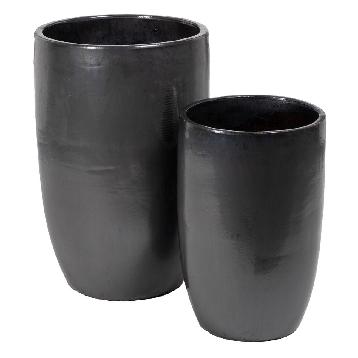 Vase Grå Keramik 52 x 52 x 80 cm (2 enheder) Vase Grå Keramik 52 x 52 x 80 cm (2 enheder)