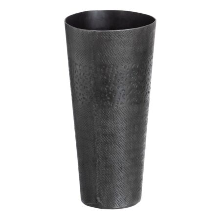 Vase Grå Metal 15 x 15 x 31 cm