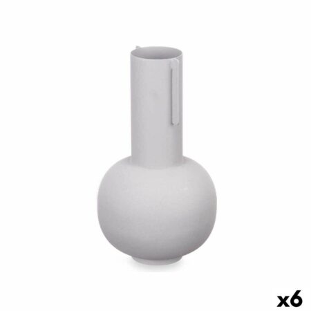 Vase Grå Stål 14 x 28 x 14 cm (6 enheder)