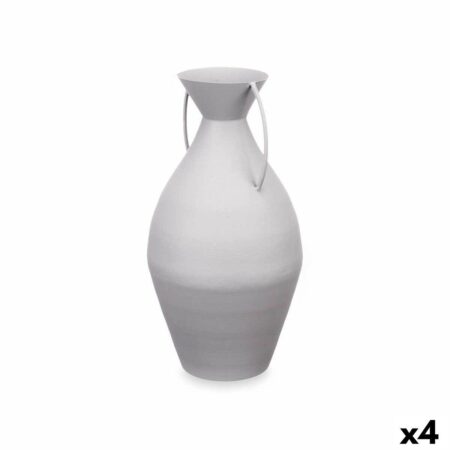 Vase Grå Stål 22 x 43 x 22 cm (4 enheder)