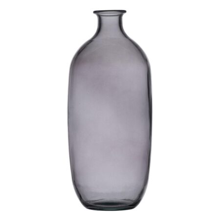 Vase Grå genbrugsglas 13 x 13 x 31 cm