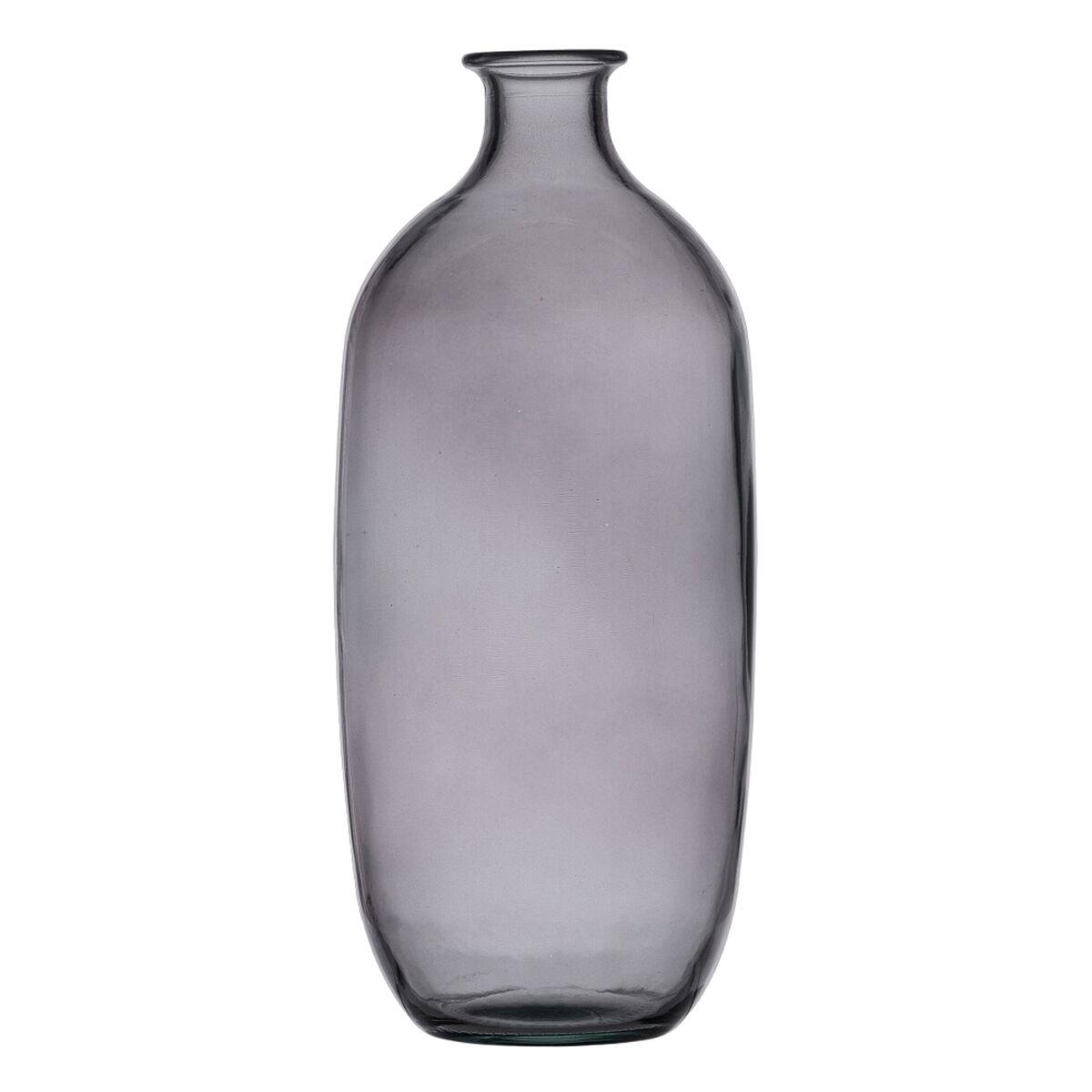 Vase Grå genbrugsglas 13 x 13 x 31 cm Vase Grå genbrugsglas 13 x 13 x 31 cm