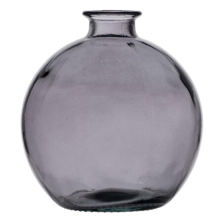 Vase Grå genbrugsglas 16 x 16 x 18 cm