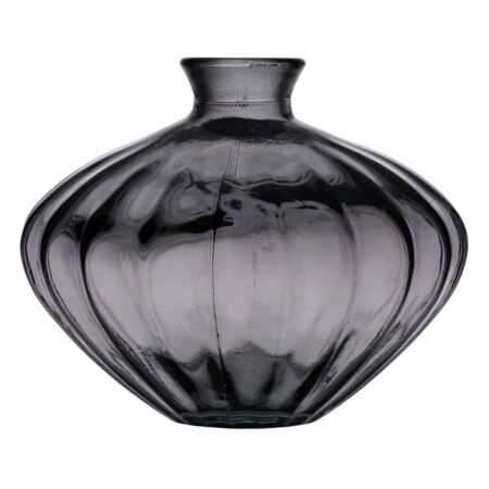 Vase Grå genbrugsglas 19 x 19 x 14 cm