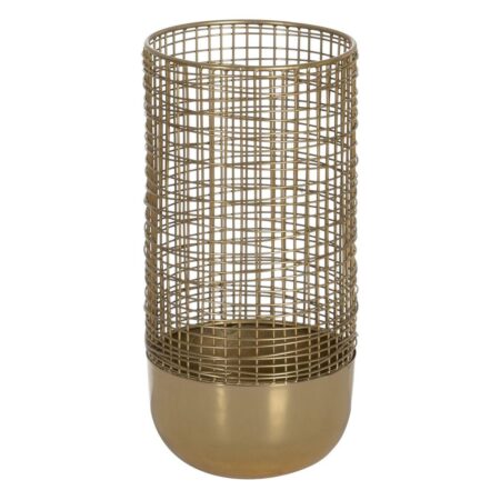 Vase Gylden Jern 15 x 15 x 30 cm